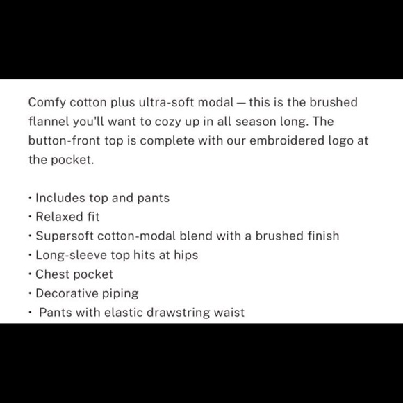 Brand New Victorias Secret Flannel Pajama Set Size Large - Picture 5 of 5